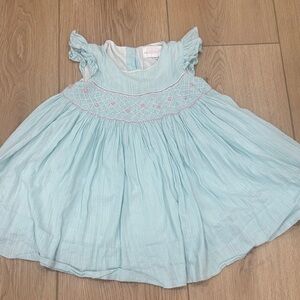 Cecil and Lou Adorable Light Blue Kids Dress with Smocking